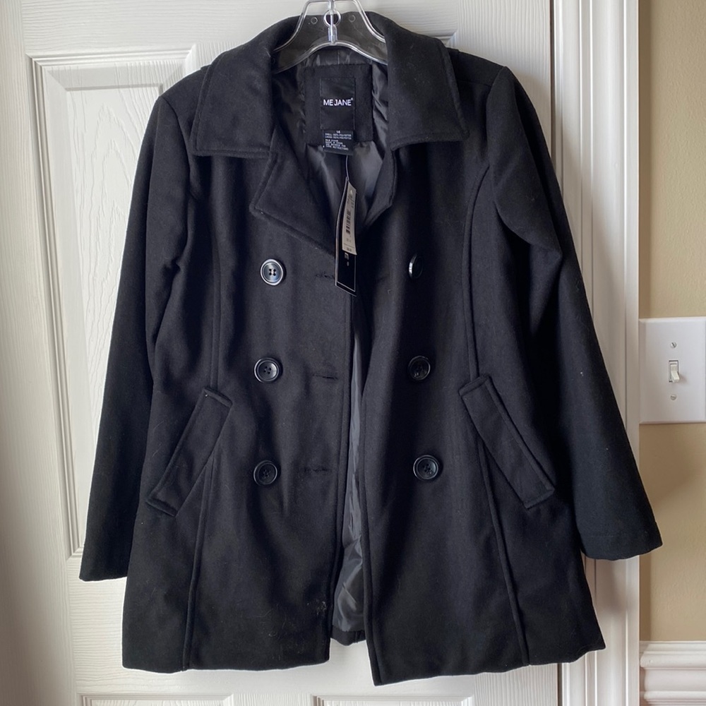 Black NWT Me Jane size 14 Girls Pea Coat